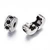 Column Antique Silver Plated Alloy Rhinestone Beads ALRI-Q227-11I-3