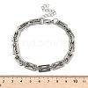 304 Stainless Steel Rectangle Link Chains Bracelets for Men & Women BJEW-D042-36P-5