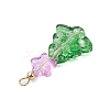 Star Transparent Glass Charms PALLOY-JF02751-5