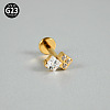 G23 Titanium Micro Pave Cubic Zirconia Cartilage Earrings WG0CACB-08-1