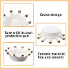 Porcelain Crown Shape Jewelry Plate DJEW-WH0039-120-4