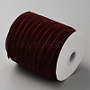 50 Yards Polyester Single Face Velvet Ribbon OCOR-WH0082-161B-2