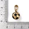 Trendy Necklace Findings 304 Stainless Steel FootBall/Soccer Ball Pendants STAS-L012-B01G-3