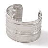 304 Stainless Steel Cuff Bangles for Women BJEW-D050-01S-2