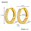 925 Sterling Silver Micro Pave Cubic Zirconia Hoop Earrings for Women SK1551-2-2