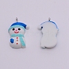 Opaque Resin Pendants with Platinum Tone Iron Accessories LS-RESI-WH0014-20-1