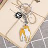 WEWAYSMILE Dog Keychain Car Keychain Pet Pendant Key-Ring Lovely Dog Key-ring Portable Metal Keychain Gift for Pet Lover Birthday Puppy Theme Party Supplies (Akita Dog) JX804A-3