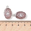 Natural Strawberry Quartz Oval Pendants G-C102-07P-04-3