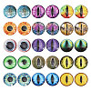 CHGCRAFT 30Pcs 15 Colors Luminous Self Adhesive Glass Eyes Cabochons DIY-CA0006-29-1