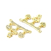 Rack Plating Brass Micro Pave Clear Cubic Zirconia Pendants KK-R157-12C-G-2