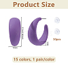 15 Pairs 15 Colors Acrylic Stud Earrings EJEW-DC0001-50-2
