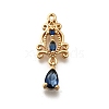 Brass Micro Pave Cubic Zirconia Pendants KK-K378-65G-02-1