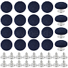 24Pcs Pure Cotton Covered Iron Buttons BUTT-BC0001-19A-1