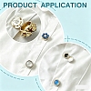 Flat Round Brass Button Covers Settings BUTT-WH0030-73A-4