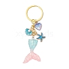 Resin & Alloy Enamel Pendant Keychain KEYC-JKC01125-2