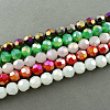 Electroplate Glass Beads Strands EGLA-R017-4mm-M-1
