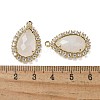 Natural Quartz Crystal Faceted Teardrop Pendants G-I375-01G-06-3