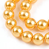 Baking Painted Pearlized Glass Pearl Bead Strands HY-N002-4mm-A08-4