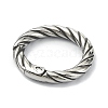 Tibetan Style 316 Surgical Stainless Steel Spring Gate Rings STAS-E191-04AS-02-2