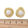 Brass Stud Earrings EJEW-R016-18G-3