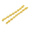 Brass Heart Flower Links Connector Charms KK-G502-14G-2