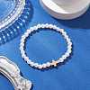 ABS Plastic Imitation Pearl Round Beads Stretch Bracelets BJEW-JB11605-03-1