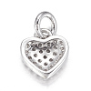 Brass Micro Pave Cubic Zirconia Charms X-ZIRC-P060-41P-2