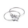 Tarnish Resistant 316 Surgical Stainless Steel Hoop Earring Findings STAS-P238-09P-01-2