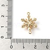 Brass Pave Clear Cubic Zirconia Connector Charms KK-G503-28G-3
