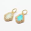 Brass Micro Pave Cubic Zirconia Charms ZIRC-E116-01A-1