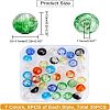 SUPERFINDINGS 35Pcs 7 Colors Handmade Luminous Transparent Lampwork Beads Strands LAMP-FH0001-13-3