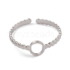 Non-Tarnish 304 Stainless Steel Cuff Rings RJEW-G285-65P-2