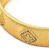 Rhombus Rack Plating Brass Micro Pave Cubic Zirconia Cuff Bracelets for Women BJEW-M040-15G-2