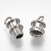 Brass Screw Clasps with Rings KK-T007-28P-NF-3