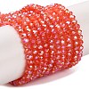 Baking Electroplate Glass Beads Strands DGLA-A039-J4mm-BM-2