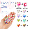 72Pcs 9 Colors UV Plating Rainbow Iridescent Acrylic Beads OACR-TA0001-48-4