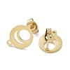 Ring Ion Plating(IP) 304 Stainless Steel Stud Earring Findings STAS-I206-99G-2