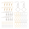 Geometry Charm Drop Earring DIY Making Kit DIY-UN0003-01-1