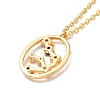 Colorful Cubic Zirconia Constellation Pendant Necklace NJEW-H166-01B-3