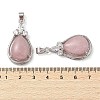 Natural Rose Quartz Pendants G-A095-02P-03-3