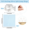 5Pcs 925 Sterling Silver Split Jump Rings STER-BBC0009-45A-2
