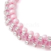 Round Glass Seed Braided Bead Bracelets BJEW-MZ00088-02-3