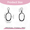 7Pcs 7 Colors Oval Transparent PVC Packaging Bags DIY-FH0007-66-2