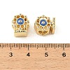 Brass Micro Pave Clear Cubic Zirconia European Beads CU-CBA9CBD-09G-3