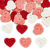 42Pcs 3 Colors Wool Yarn Heart Ornament Accessories AJEW-FG0004-03-1