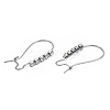 304 Stainless Steel Hoop Earrings Findings Kidney Ear Wires LS-STAS-N092-138B-01-2