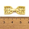 Rack Plating Brass Micro Pave Clear Cubic Zirconia Fold Over Clasps KK-K367-07G-3