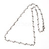 304 Stainless Steel Bar Link Chains Necklaces NJEW-O066-36P-2