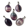 Natural Fluorite Pendants G-Z055-03P-16-1