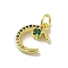 Real 18K Gold Plated Brass Pave Cubic Zirconia Pendants KK-M283-01B-02-2